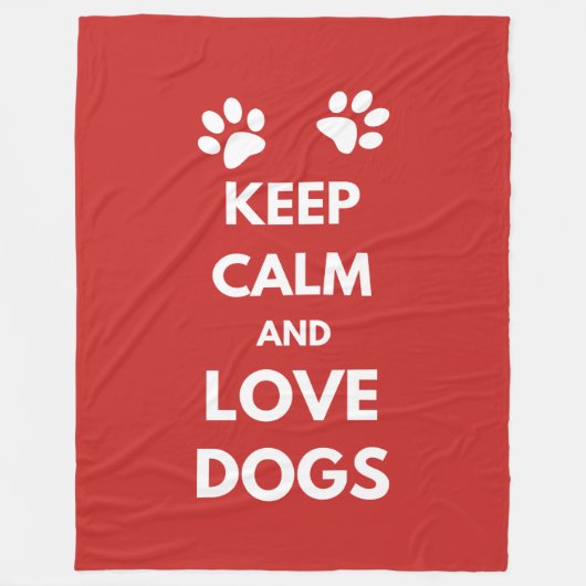 Hunde mit Liebe und Ruhe behalten Fleecedecke (Vorderseite)