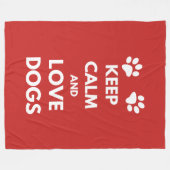 Hunde mit Liebe und Ruhe behalten Fleecedecke (Vorderseite (Horizontal))