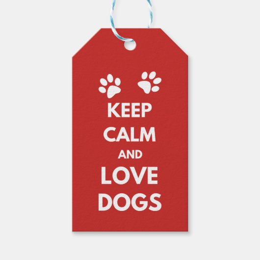 Hunde mit Liebe und Ruhe behalten Geschenkanhänger (Vorderseite)
