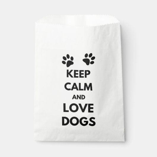 Hunde mit Liebe und Ruhe behalten Geschenktütchen (Vorderseite)