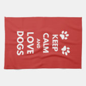 Hunde mit Liebe und Ruhe behalten Handtuch (Horizontal)