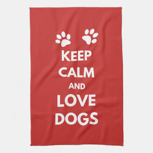 Hunde mit Liebe und Ruhe behalten Handtuch (Vertikal)