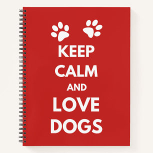 Hunde mit Liebe und Ruhe behalten Notizblock