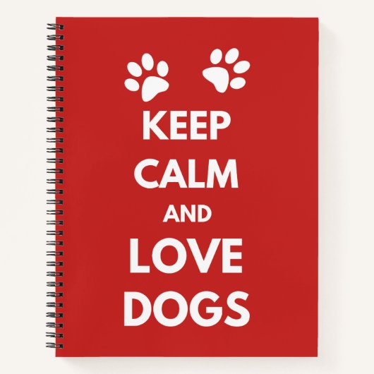 Hunde mit Liebe und Ruhe behalten Notizblock (Vorderseite)