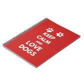 Hunde mit Liebe und Ruhe behalten Notizblock (Linke Seite)