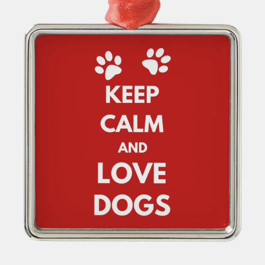 Hunde mit Liebe und Ruhe behalten Ornament Aus Metall (Vorne)