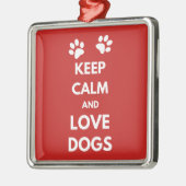 Hunde mit Liebe und Ruhe behalten Ornament Aus Metall (Links)