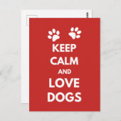 Hunde mit Liebe und Ruhe behalten Postkarte (Vorne/Hinten)