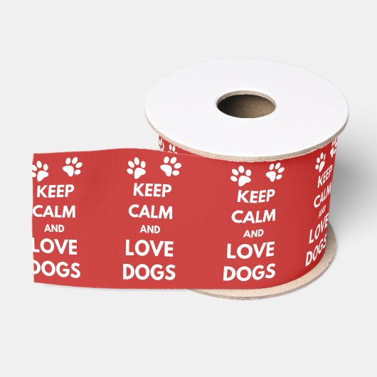 Hunde mit Liebe und Ruhe behalten Ripsband (Spule)