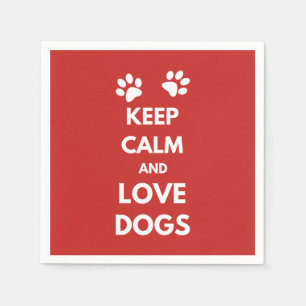 Hunde mit Liebe und Ruhe behalten Serviette