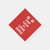 Hunde mit Liebe und Ruhe behalten Serviette (Ecke)