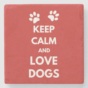 Hunde mit Liebe und Ruhe behalten Steinuntersetzer
