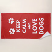 Hunde mit Liebe und Ruhe behalten Strandtuch (Vorderseite)