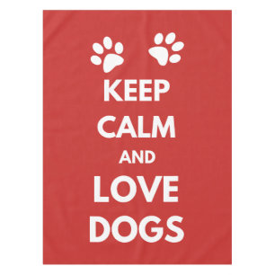 Hunde mit Liebe und Ruhe behalten Tischdecke