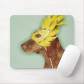 Hunde mit Maske Mousepad (Mit Mouse)