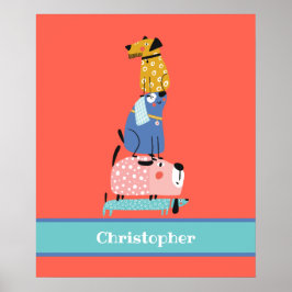 Hunde mit Namen Kinder Poster