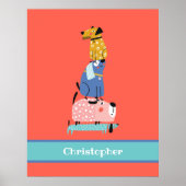 Hunde mit Namen Kinder Poster (Vorne)