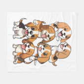 Hunde mit niedlichem Beagle Fleecedecke (Vorderseite (Horizontal))