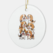 Hunde mit niedlichem Beagle Keramik Ornament (Links)