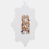 Hunde mit niedlichem Beagle Ornament Karte (Rechts)