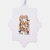 Hunde mit niedlichem Beagle Ornament Karte (Linke Ecke)