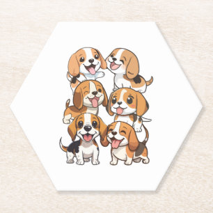 Hunde mit niedlichem Beagle Untersetzer