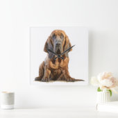 HUNDE MIT niedlicher TAT UND SCHWARZ Quadratische Wanduhr (Zuhause)