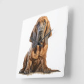 HUNDE MIT niedlicher TAT UND SCHWARZ Quadratische Wanduhr (Winkel)