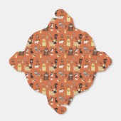 Hunde mit orangefarbenem Hintergrund. Geschenkschachtel (Ungefaltet)