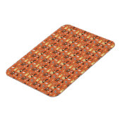 Hunde mit orangefarbenem Hintergrund. Magnet (Linke Seite)