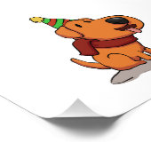 Hunde mit Party Hut Cartoon | Farbe wählen Fotodruck (Ecke)