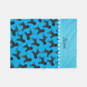 Hunde mit personalisiertem Namen Fleecedecke (Vorderseite (Horizontal))