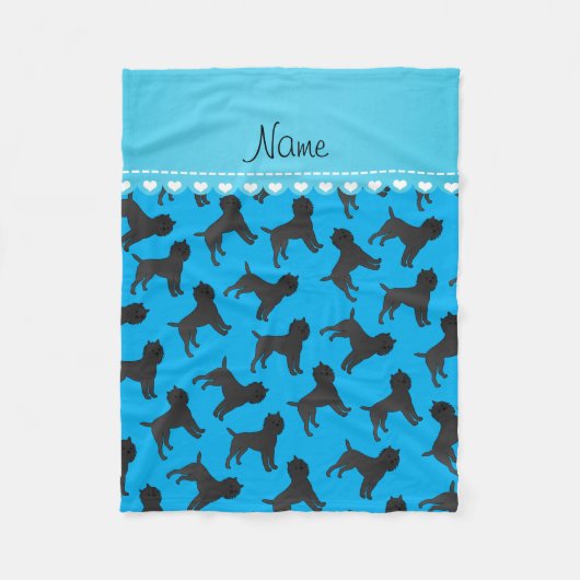 Hunde mit personalisiertem Namen Fleecedecke (Vorderseite)