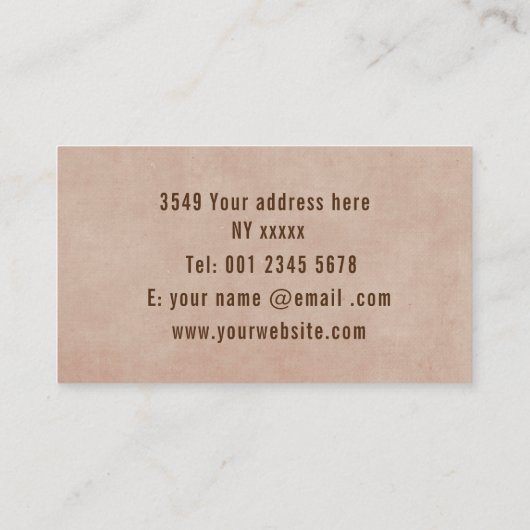 Hunde mit Prägung Visitenkarte (Rückseite)