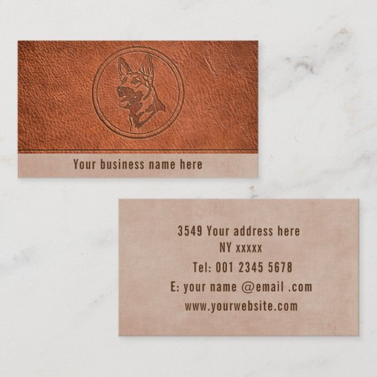 Hunde mit Prägung Visitenkarte (Vorne/Hinten)