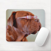 Hunde mit rosa Augenbrille Mousepad (Mit Mouse)