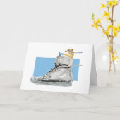 Hunde mit Schuhkarte Karte (Gelbe Blume)