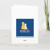 Hunde mit Seagulls und Blume Card Dankeskarte (Rückseite)