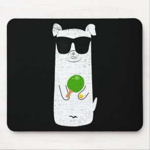 Hunde mit Sonnenbrille spielen Tischtennis Spaß Sp Mousepad