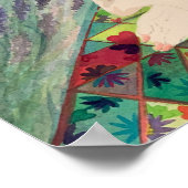 Hunde mit Stechpalme im Lavendelfeld Poster (Ecke)