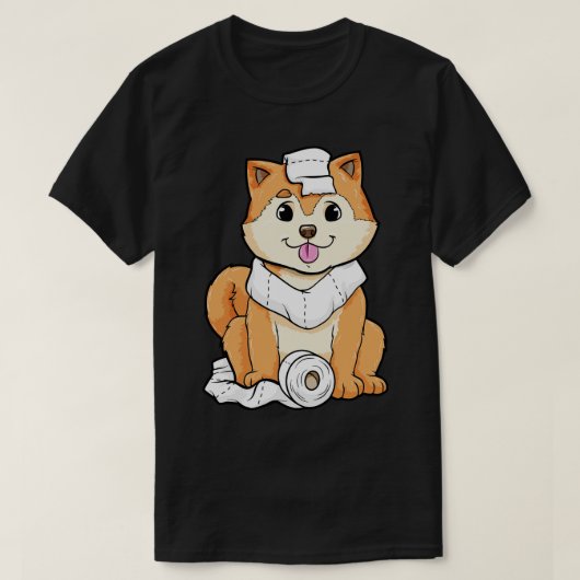 Hunde mit Toilettenpapier T-Shirt (Design vorne)