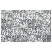 Hunde mit viel Indigoperle Stoff (Fat Quarter (45,7 x 55,9 cm))