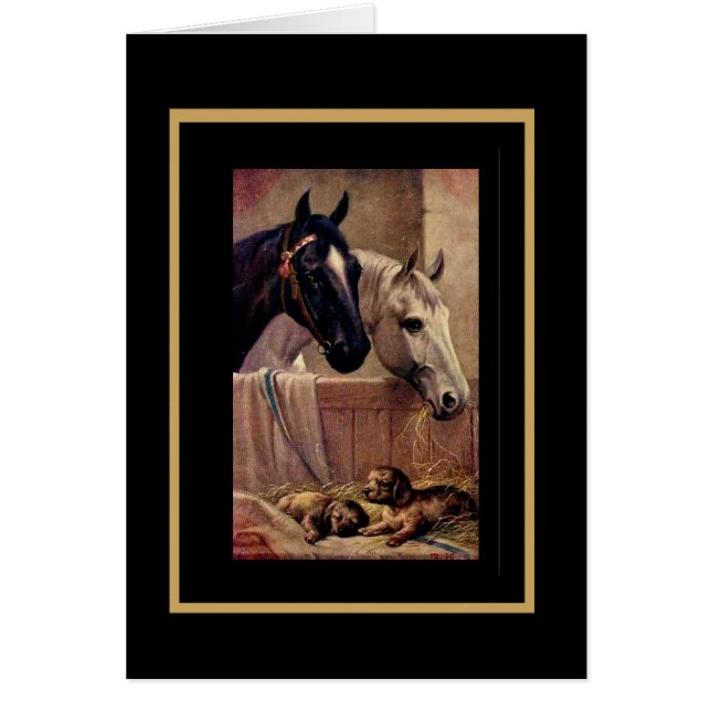 Hunde mit Vintager Karte (Vorne)