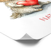 Hunde mit Wasserfarben Wand an Wand Niedlich Poster (Ecke)