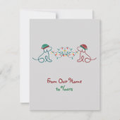 Hunde mit Weihnachtslicht-Party Mitteilungskarte (Vorderseite)