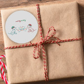 Hunde mit Weihnachtslicht-Party Runder Aufkleber