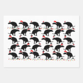 Hunde mit Weihnachtsmannmützen und Kackend Geschenkpapier Set (Vorderseite 3)