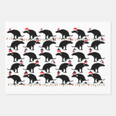 Hunde mit Weihnachtsmannmützen und Kackend Geschenkpapier Set (Vorderseite 2)