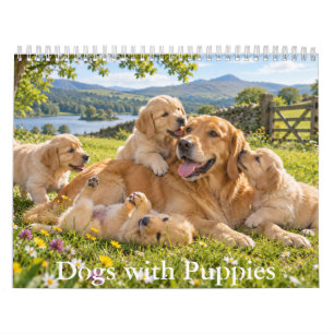 Hunde mit Welpen Landschaftskalender Kalender