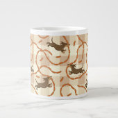 Hunde mit Würstchen im Hintergrund Jumbo-Tasse (Vorderseite)